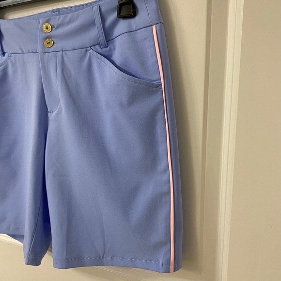 Lilly Pulitzer LUXLETIC Fairway Performance Shorts. Blue Peri. Size 6. - Picture 3 of 10